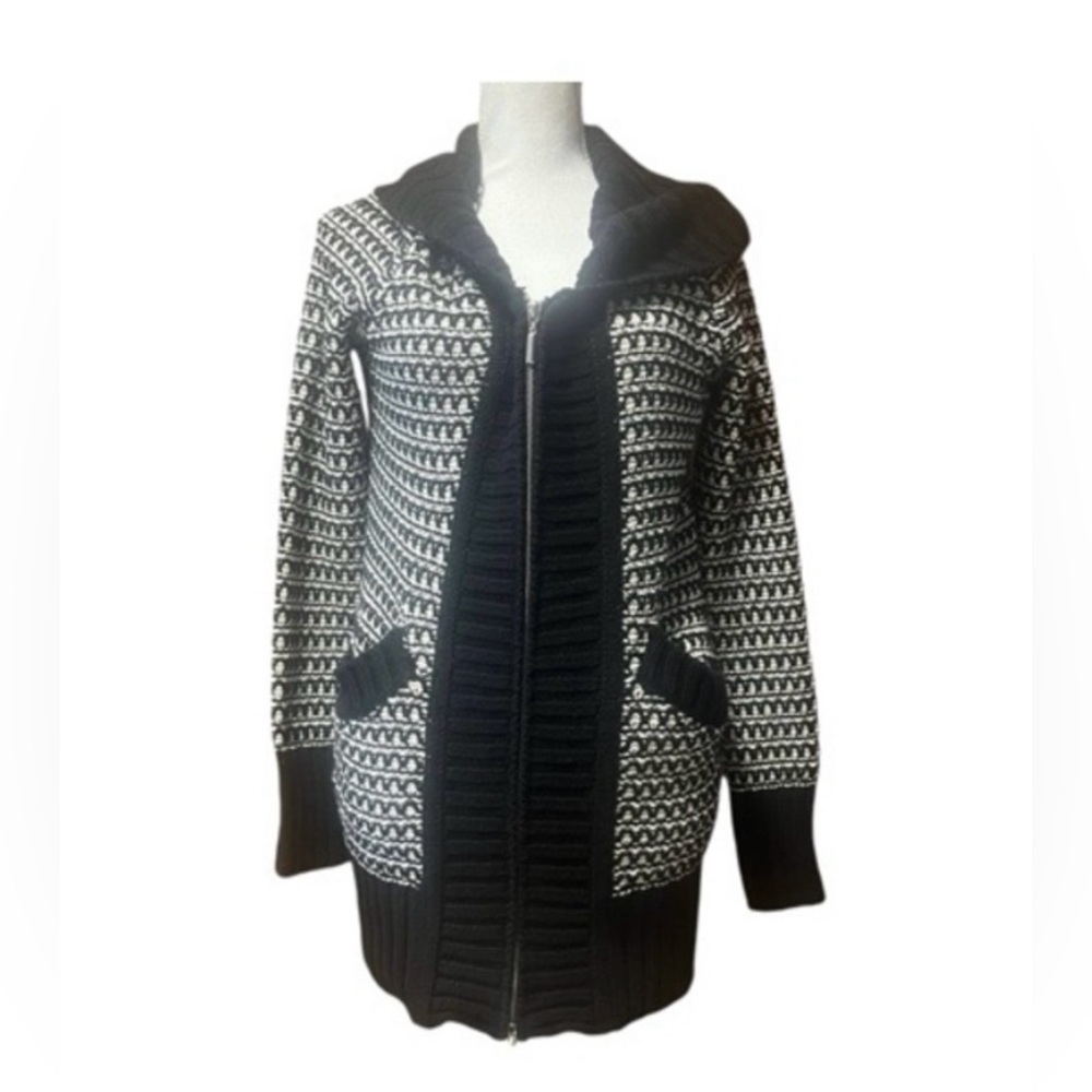 White House Black‎ Market Chunky Knit Full Zip Cardigan Sweater